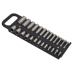 1/4" Drive Black Magnetic Socket Holder for 26 Sockets