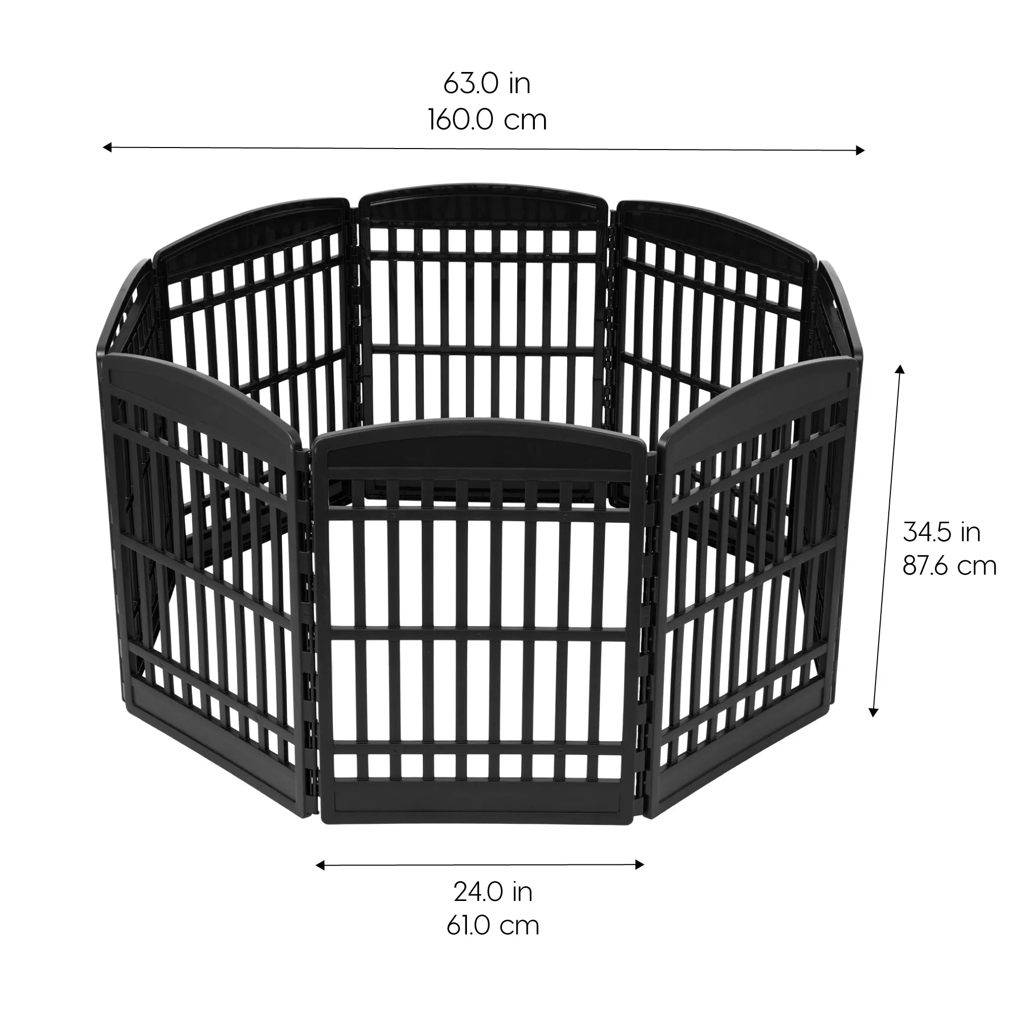 34" Exercise 8-Panel Pet Playpen without door