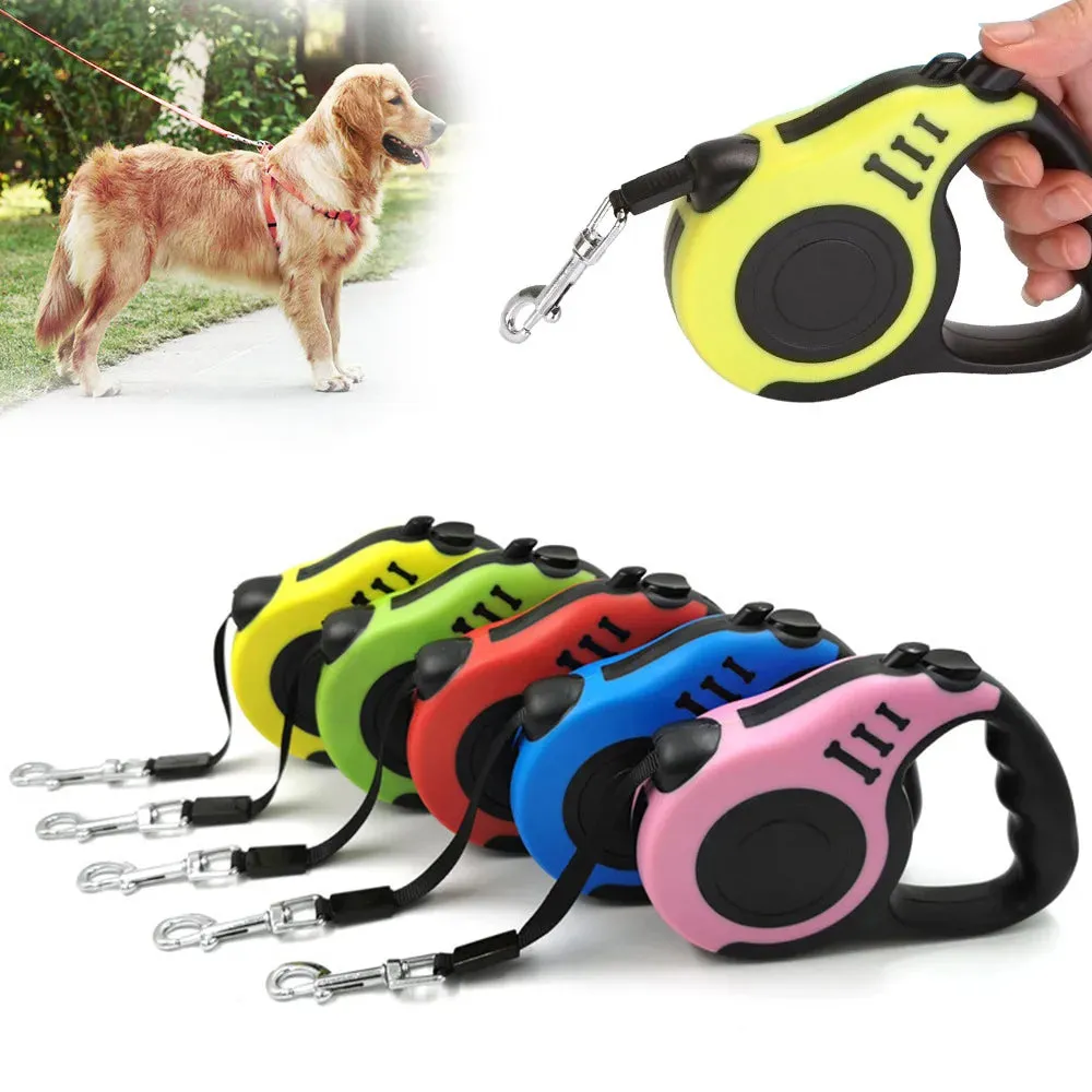 3M 5M Dog Leash Durable Extendable Dog Leash For Cat Pet Puppy Lead Leash Small Dogs Straps Pet Walking Running Lead Roulette