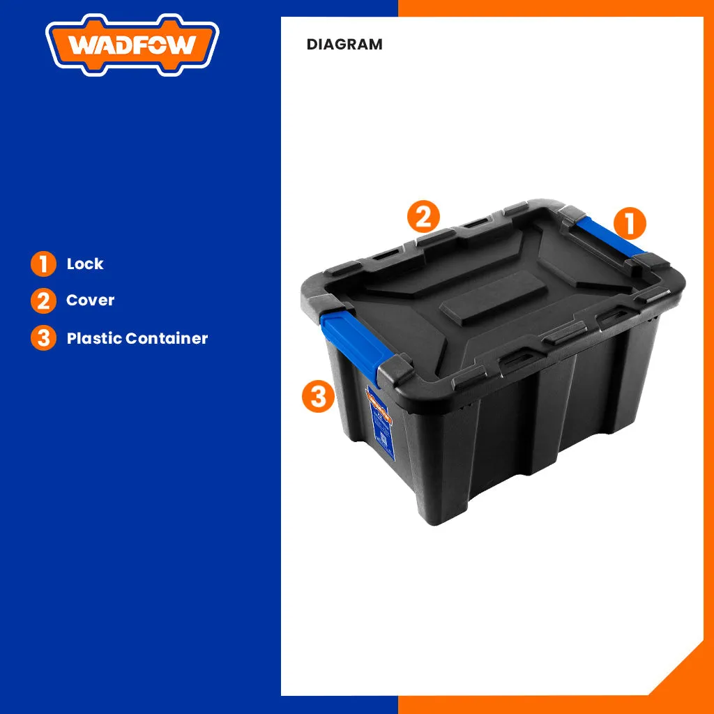 40Liters Stackable Plastic Container - Black WTB3340