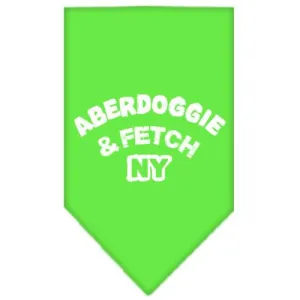 Aberdoggie NY Screen Print Bandana Lime Green Large