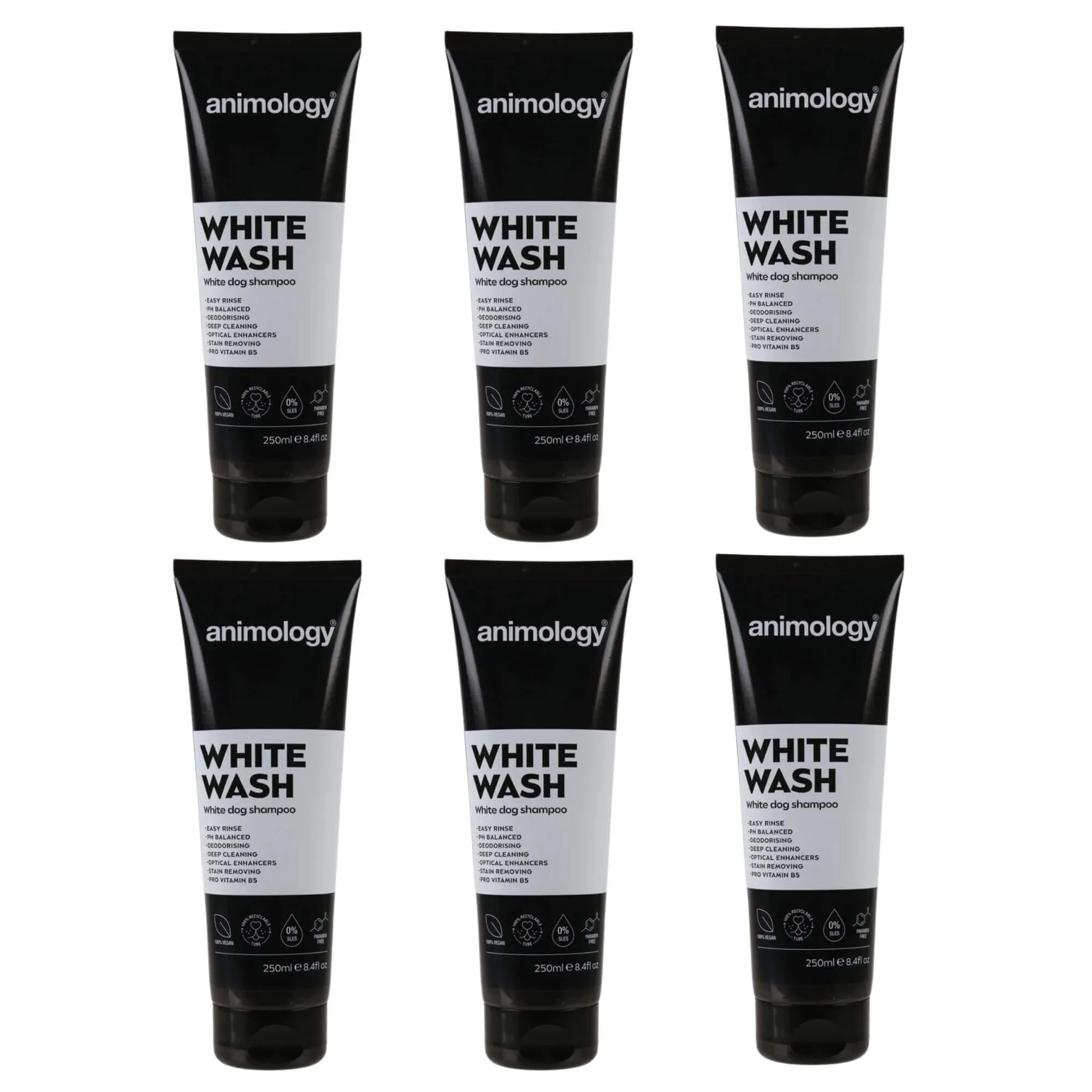 Animology White Wash Dog Shampoo 6 x 250ml