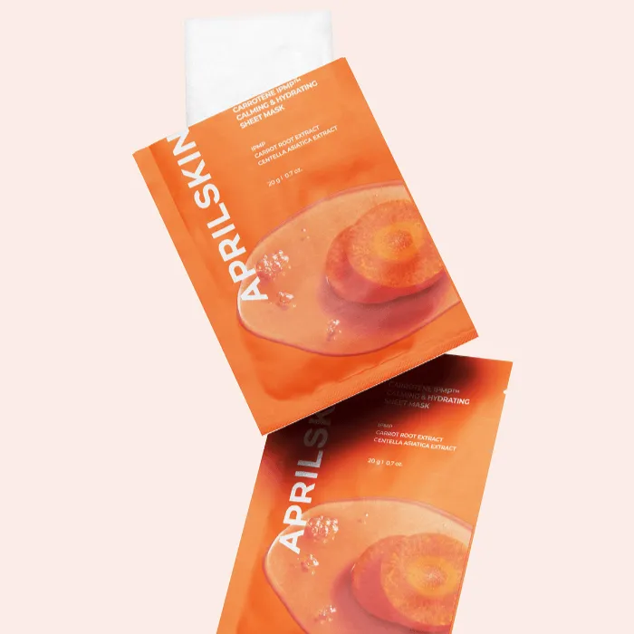 [APRILSKIN] Carrotene IPMP™ Calming & Hydrating Sheet Mask 20g*10EA