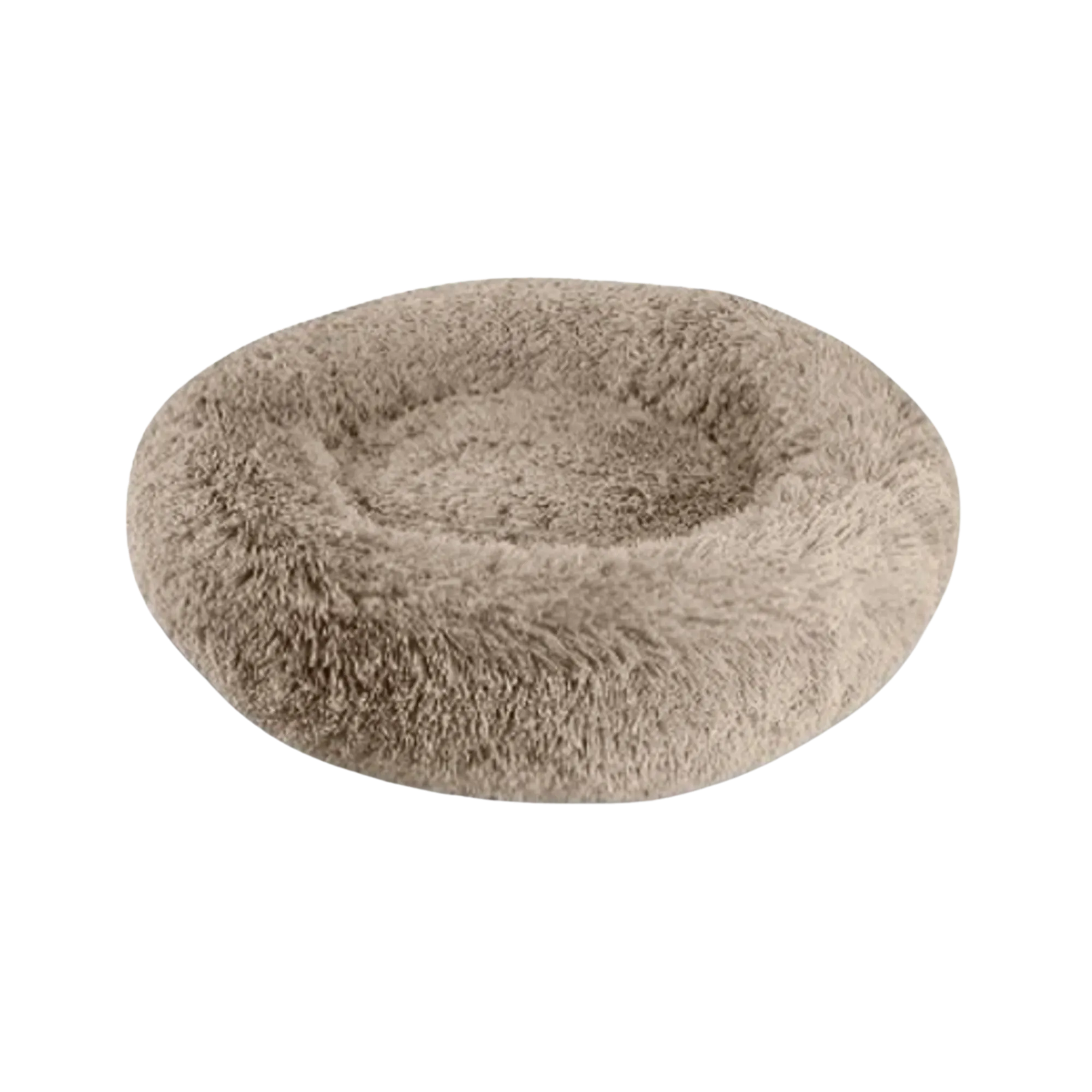 Arlee Shaggy Donut Bed Taupe