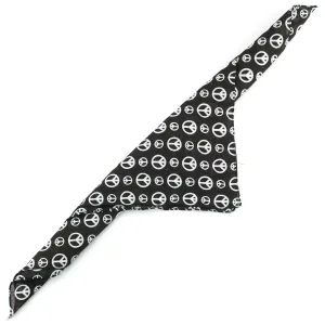 Bandana Face Cover Mask - Peace Sign Black