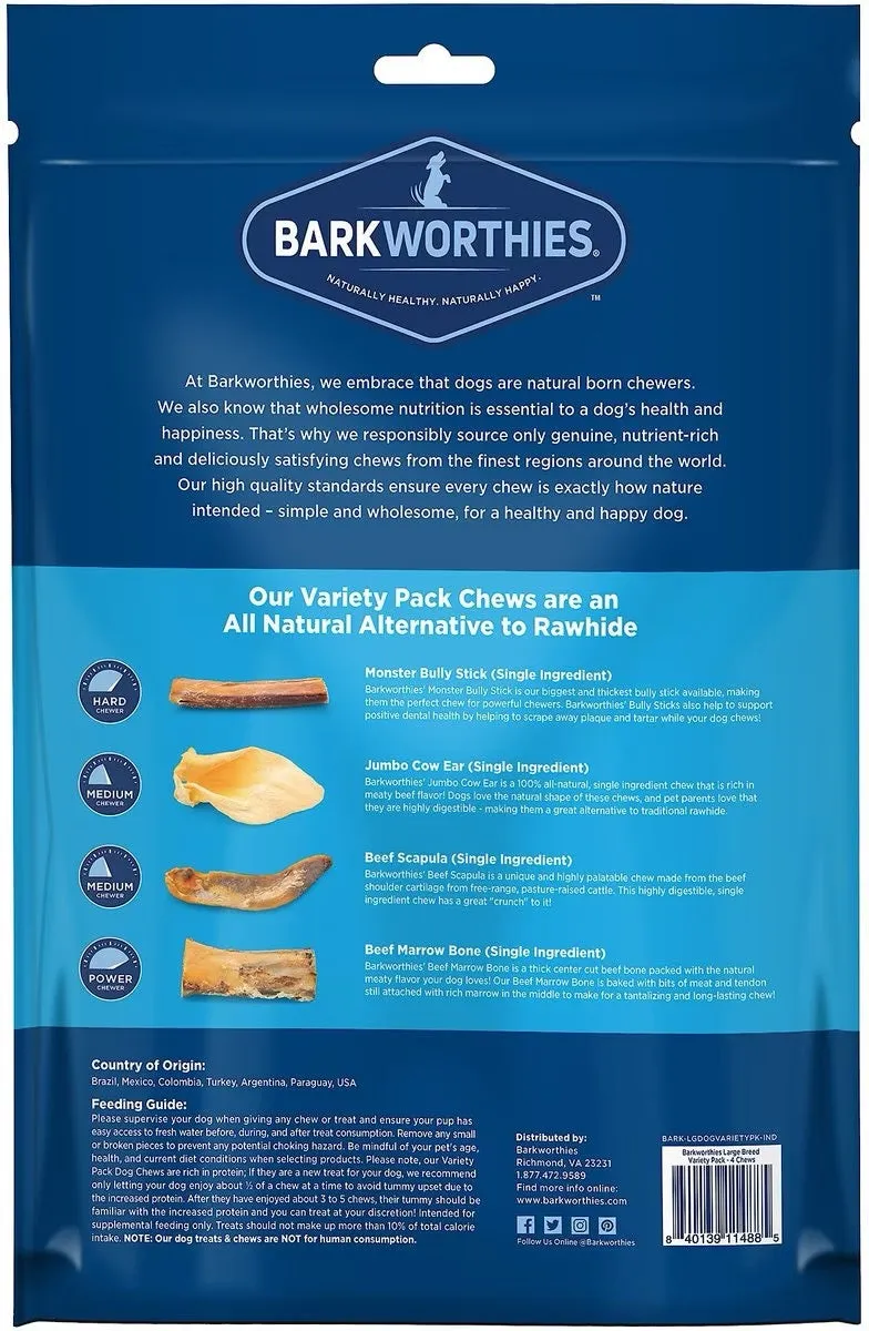 Barkworthies Variety Pack Large Breed