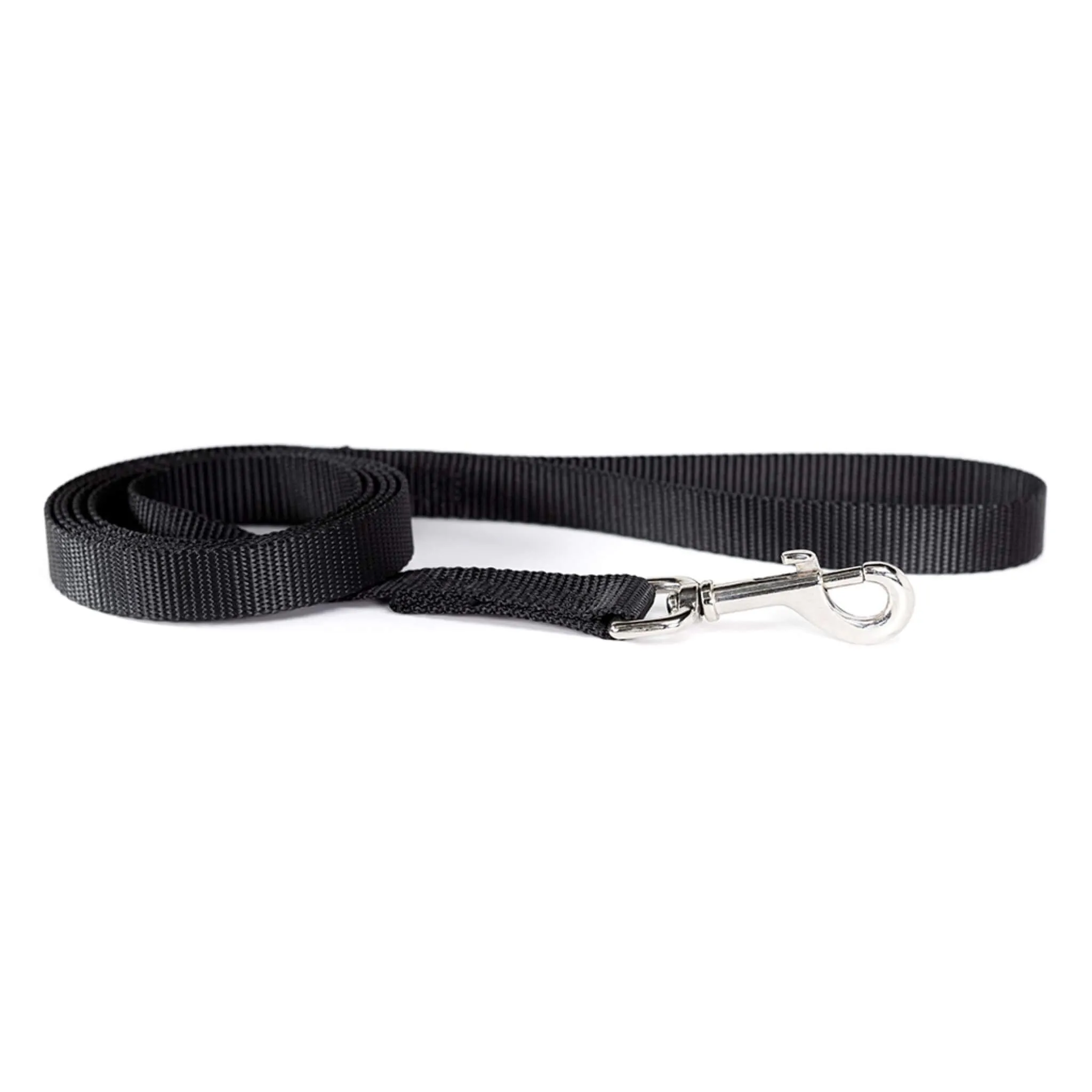 Black Nylon Web Dog Training Leash