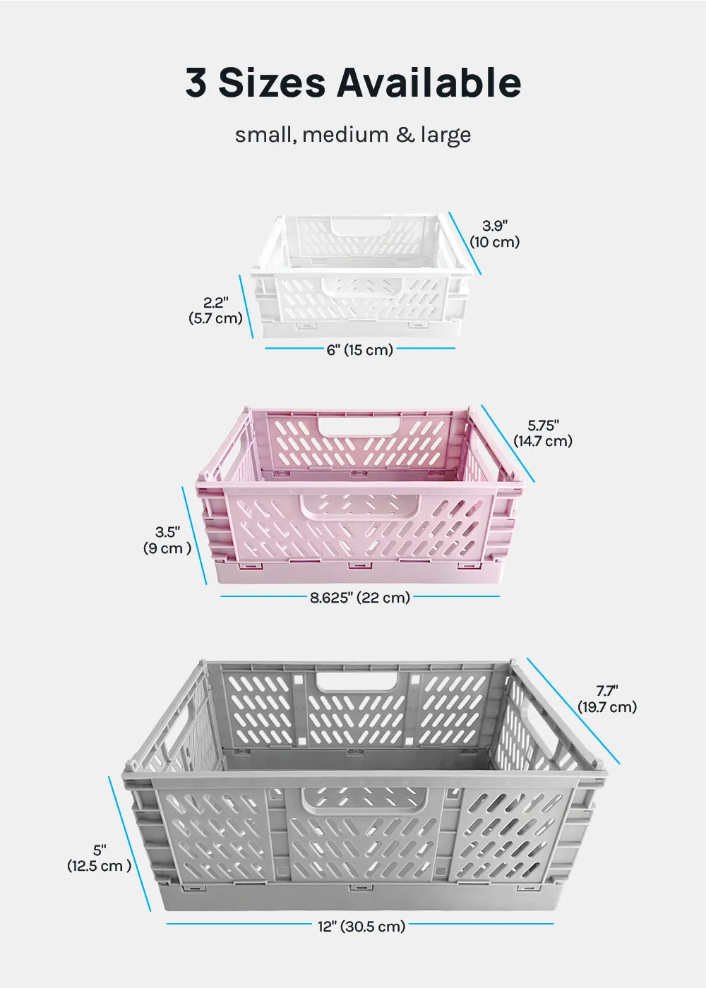 Collapsible Folding Crates- Small