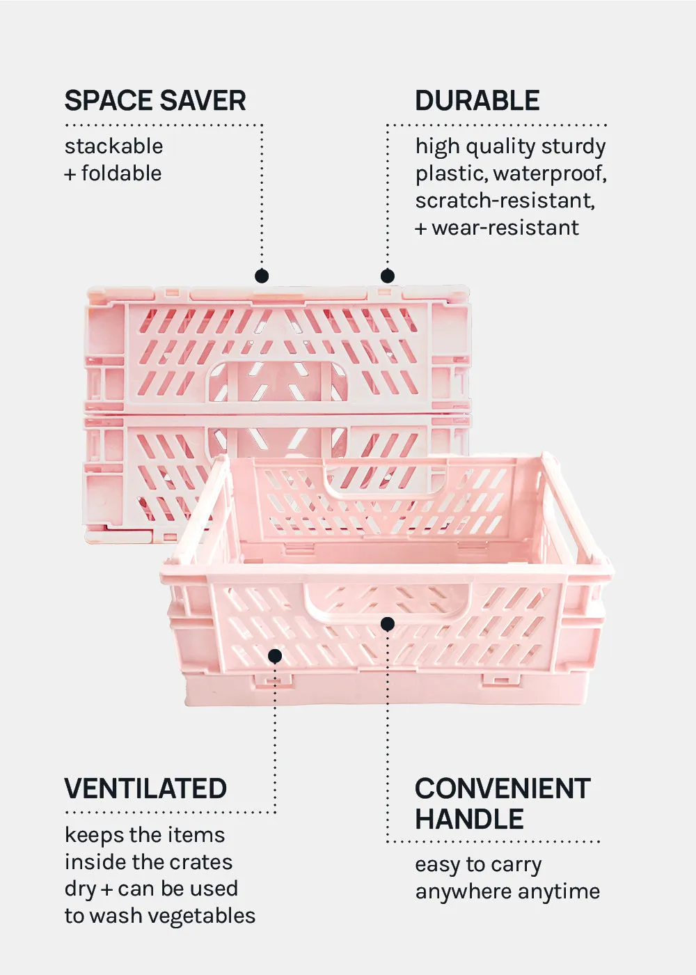 Collapsible Folding Crates- Small