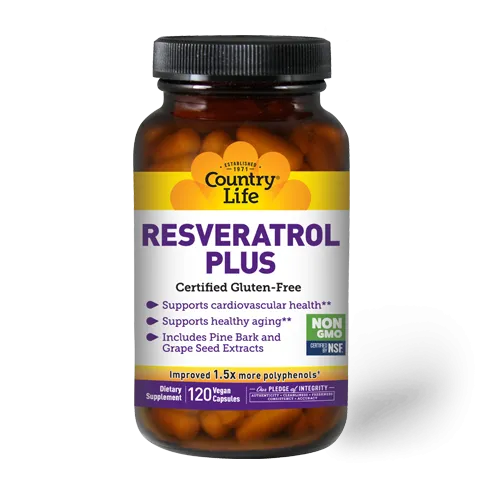 Country Life Resveratrol Plus 60 Vegetable Capsules