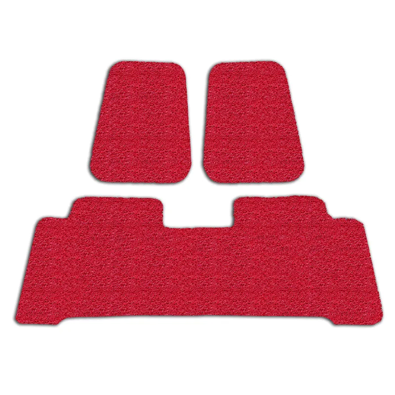 Custom Floor Mats suits Toyota Landcruiser 70 Series Dual Cab 2012-On Front & Rear Rubber Composite PVC Coil