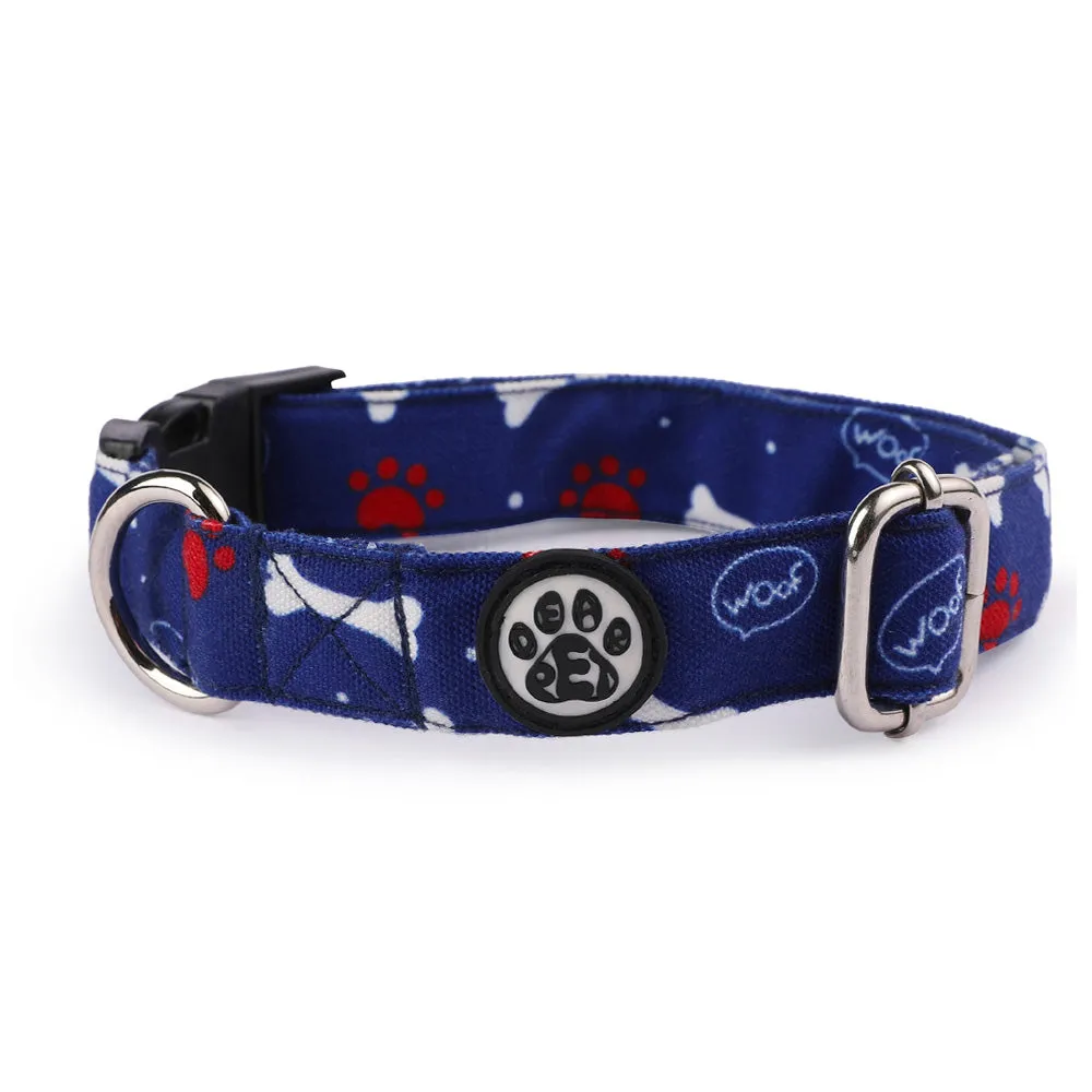 Dear Pet Woof Dog Collar & Leash Set