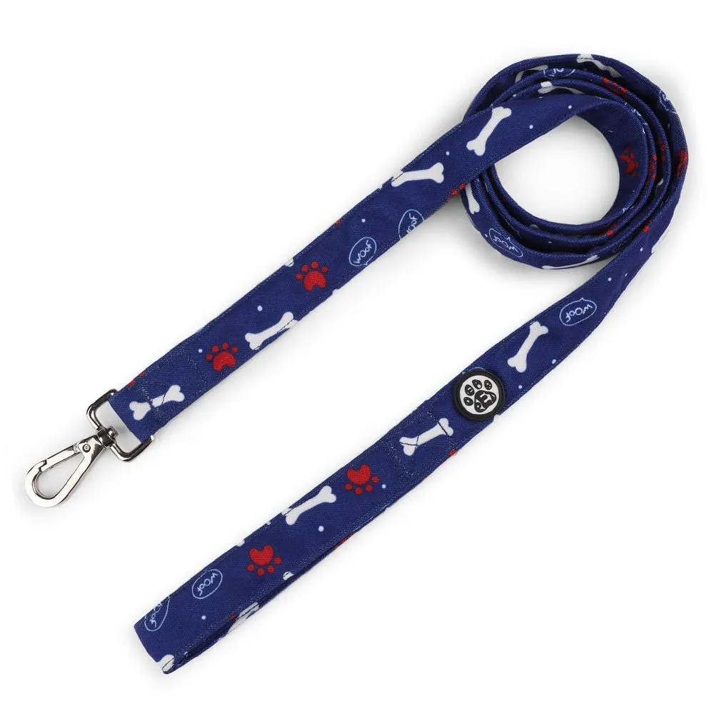 Dear Pet Woof Dog Collar & Leash Set