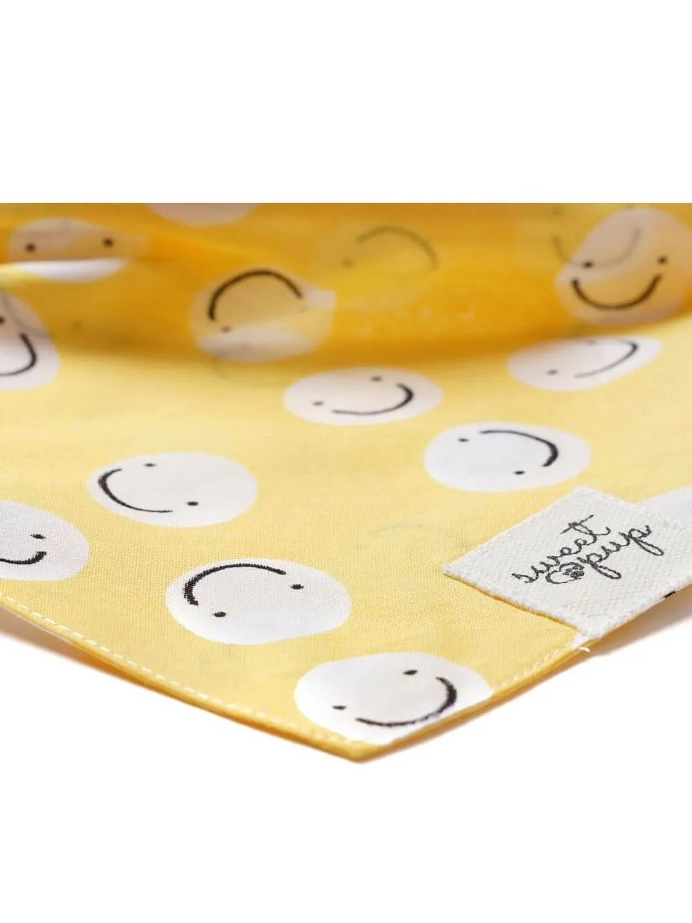 Dog Bandana - Smile Face Friends Yellow