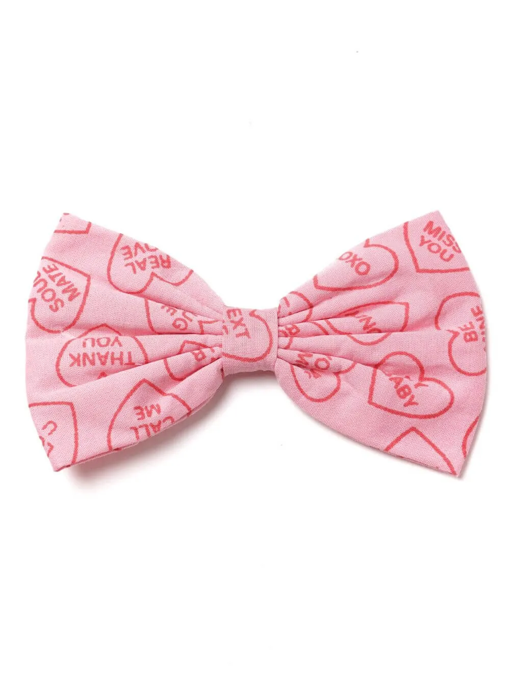 Dog Bow Tie - Real Love Pink Candy Heart