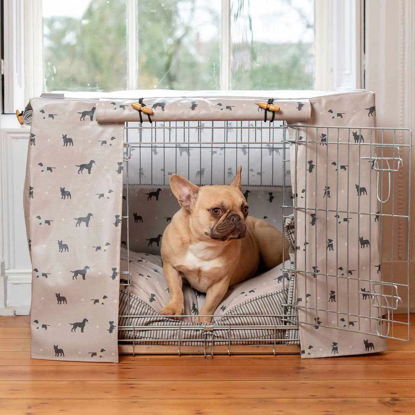 Dog Crate Cover in Cosmopolitan Dog Oilcloth by Lords & Labradors