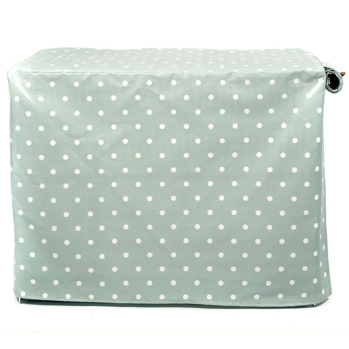 Dog Crate Cover in Duck Egg Spot Oilcloth by Lords & Labradors