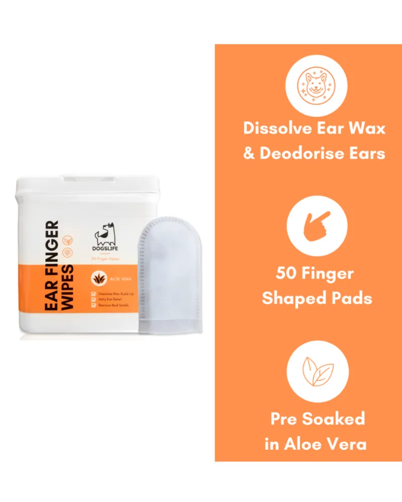 Ear Cleaning Finger Wipes for Dogs