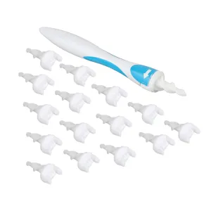 Ear Wax Cleaner/Remover with 16 Soft Rotating Silicone Tips