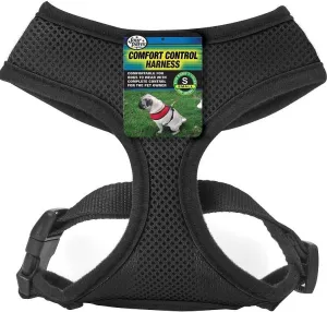 Four Paws Black Comfort Control Dog Harness (Small: For Dogs 5-7 lbs)