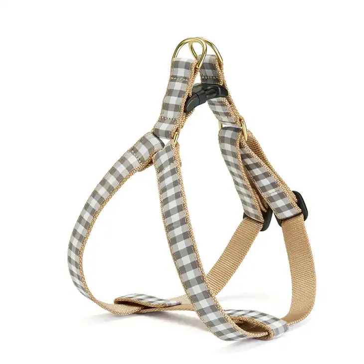 Gray Buffalo Check Dog Harness