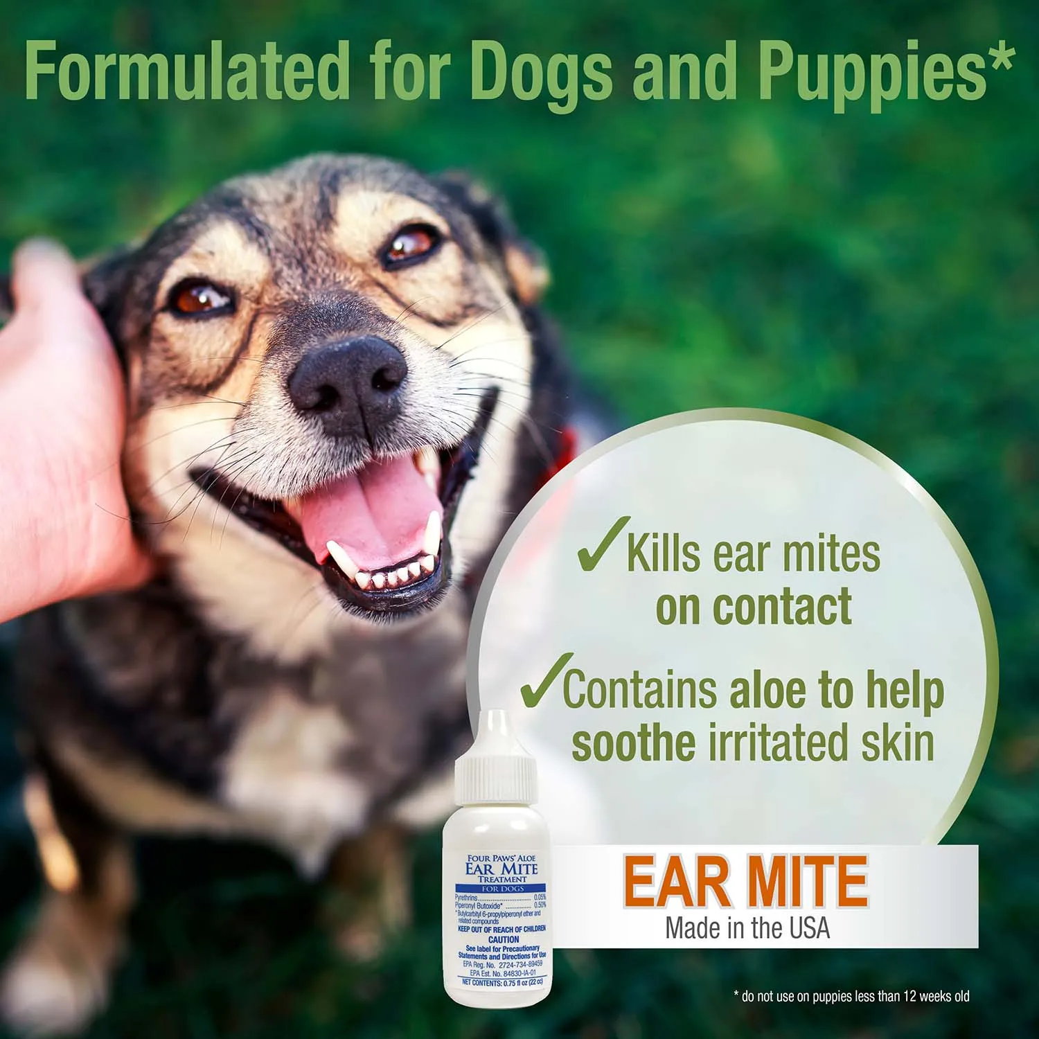 Healthy Promise Aloe Ear Mite Treatment For Dogs, 0.75 oz