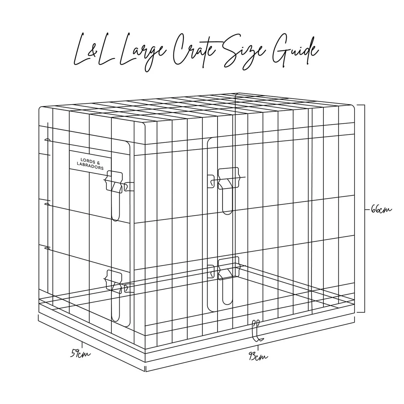 Heavy Duty Deluxe Dog Crate in Black by Lords & Labradors