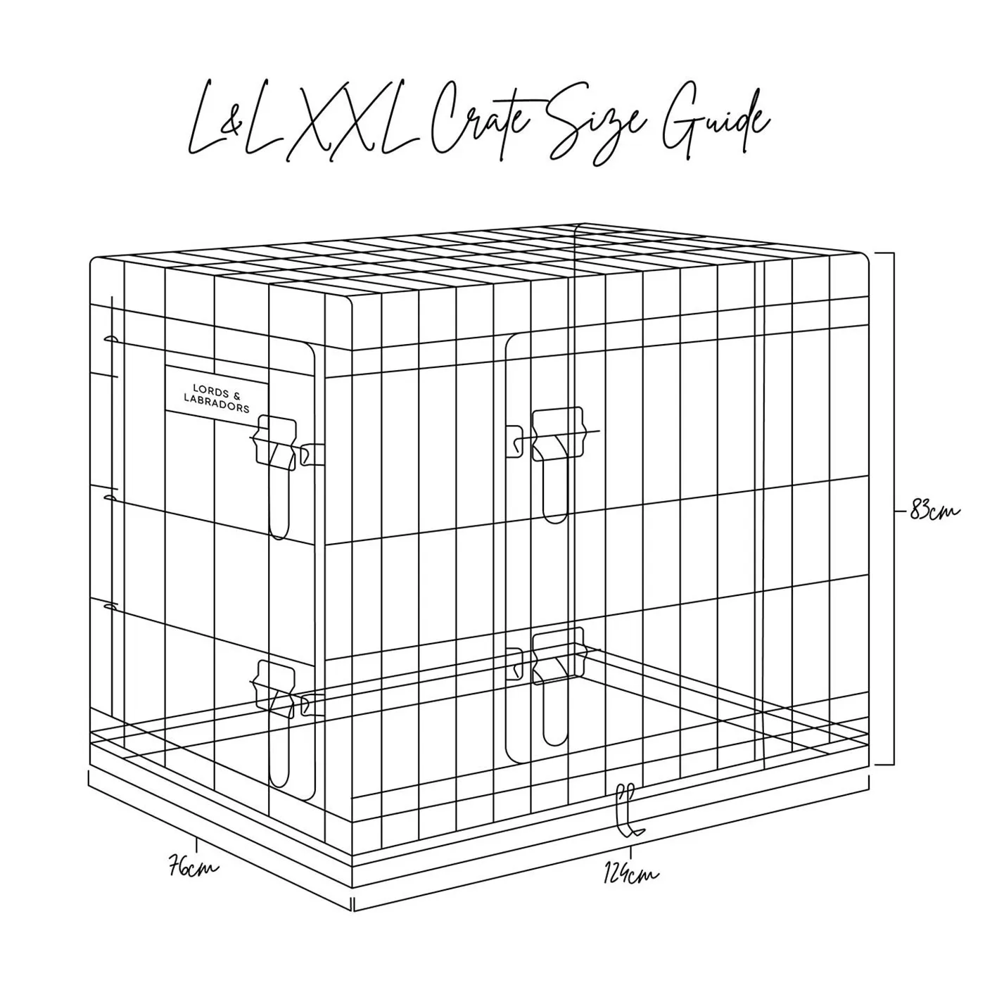 Heavy Duty Deluxe Dog Crate in Black by Lords & Labradors