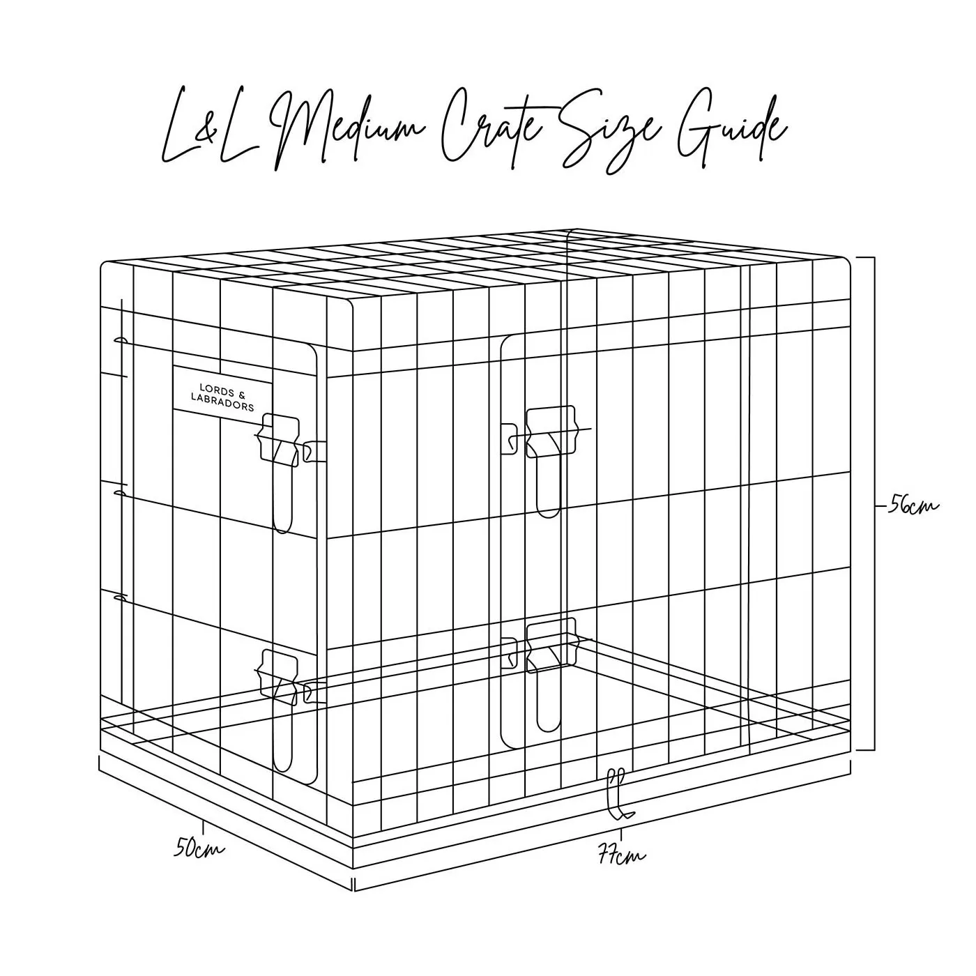 Heavy Duty Deluxe Dog Crate in Black by Lords & Labradors