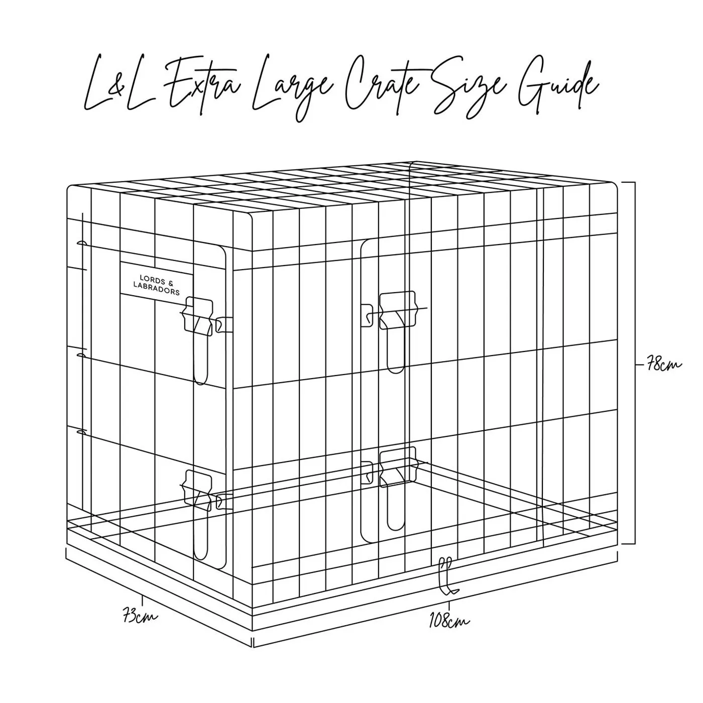 Heavy Duty Deluxe Dog Crate in Black by Lords & Labradors