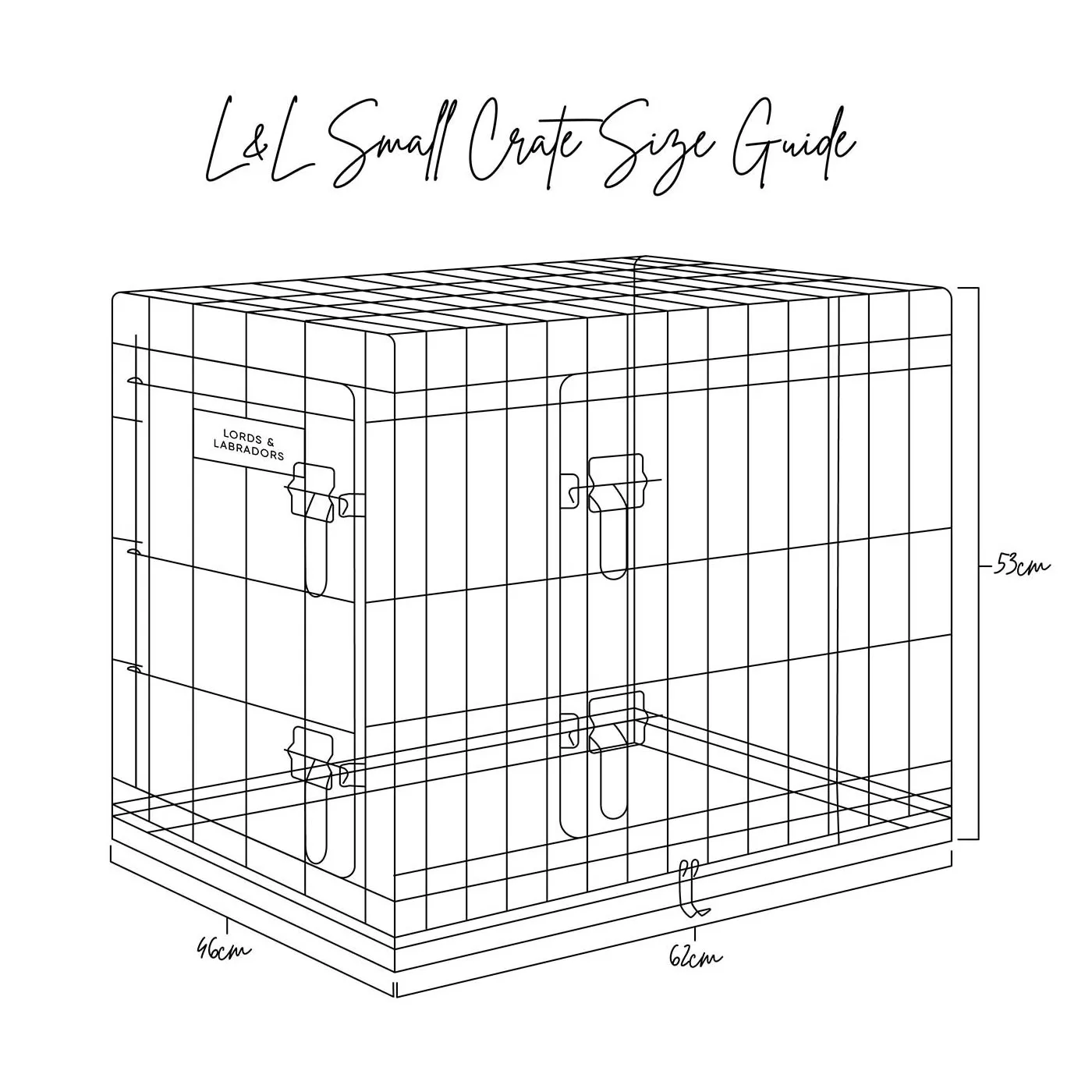 Heavy Duty Deluxe Dog Crate in Black by Lords & Labradors