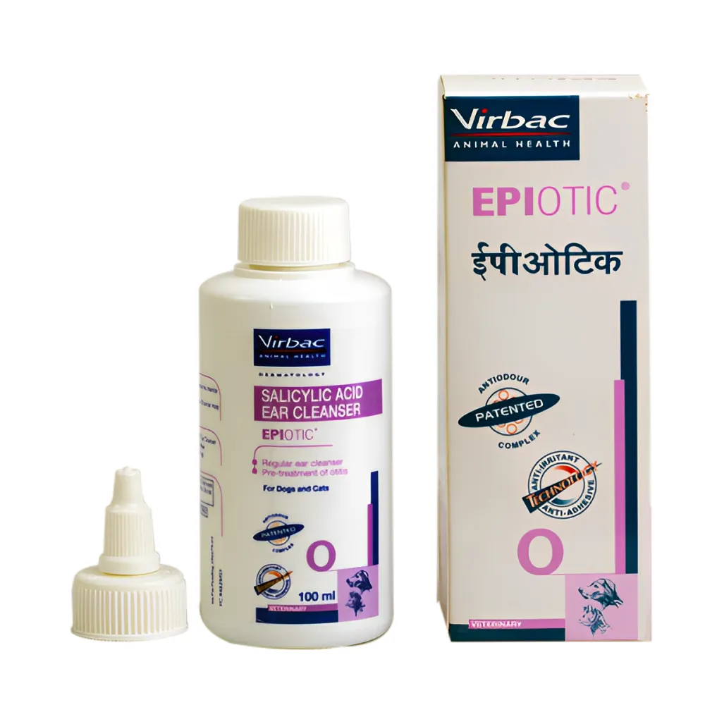 Intas Pomisol Ear Drops (15ml) and Virbac Epiotic Ear Cleanser for Dogs & Cats (100ml) Combo