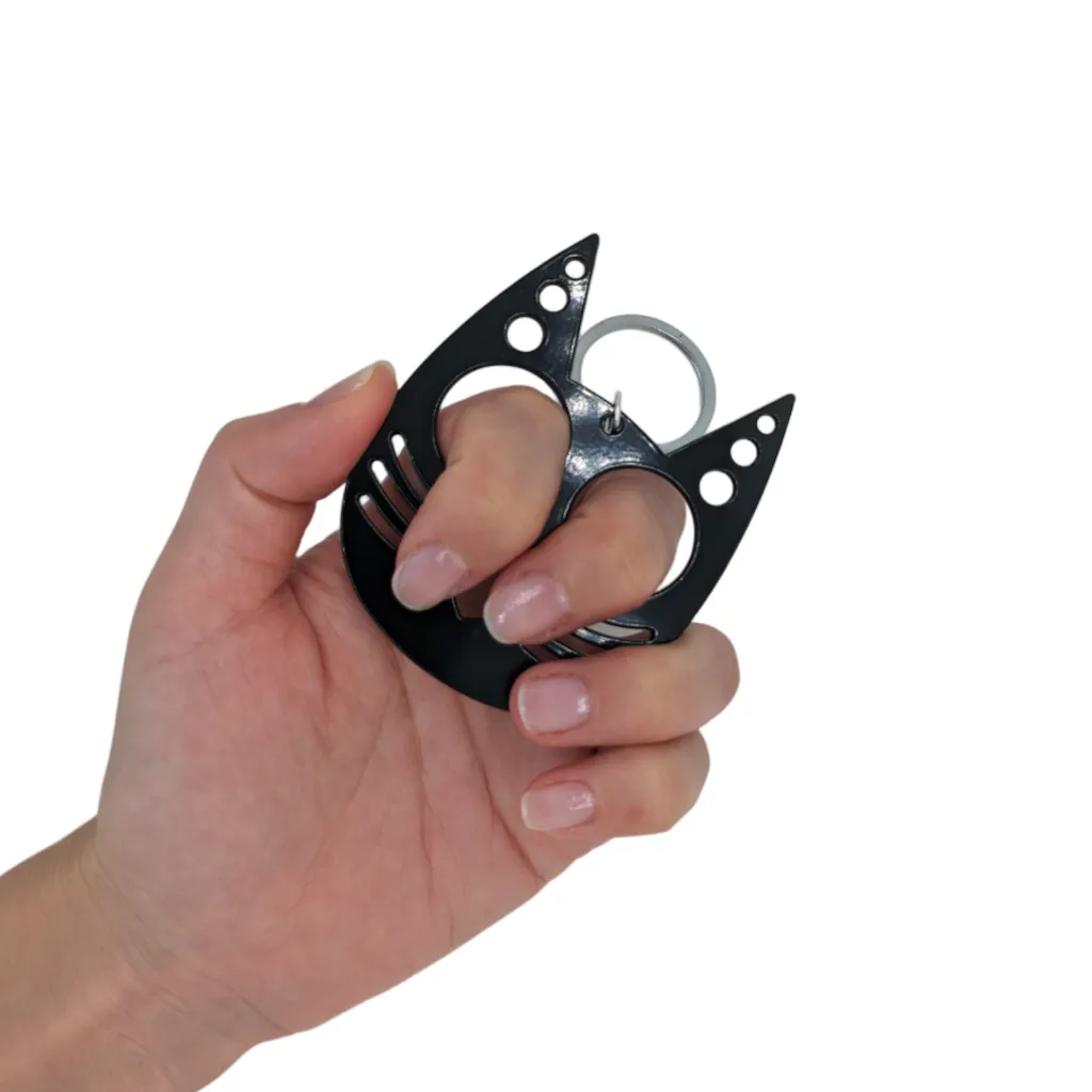 Kitty Cat Ears Self Defense Knuckles Keychain