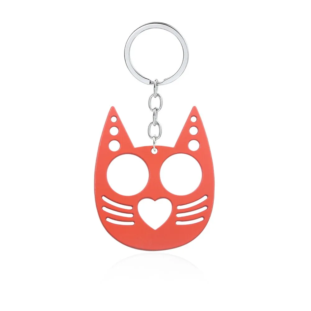 Kitty Cat Ears Self Defense Knuckles Keychain