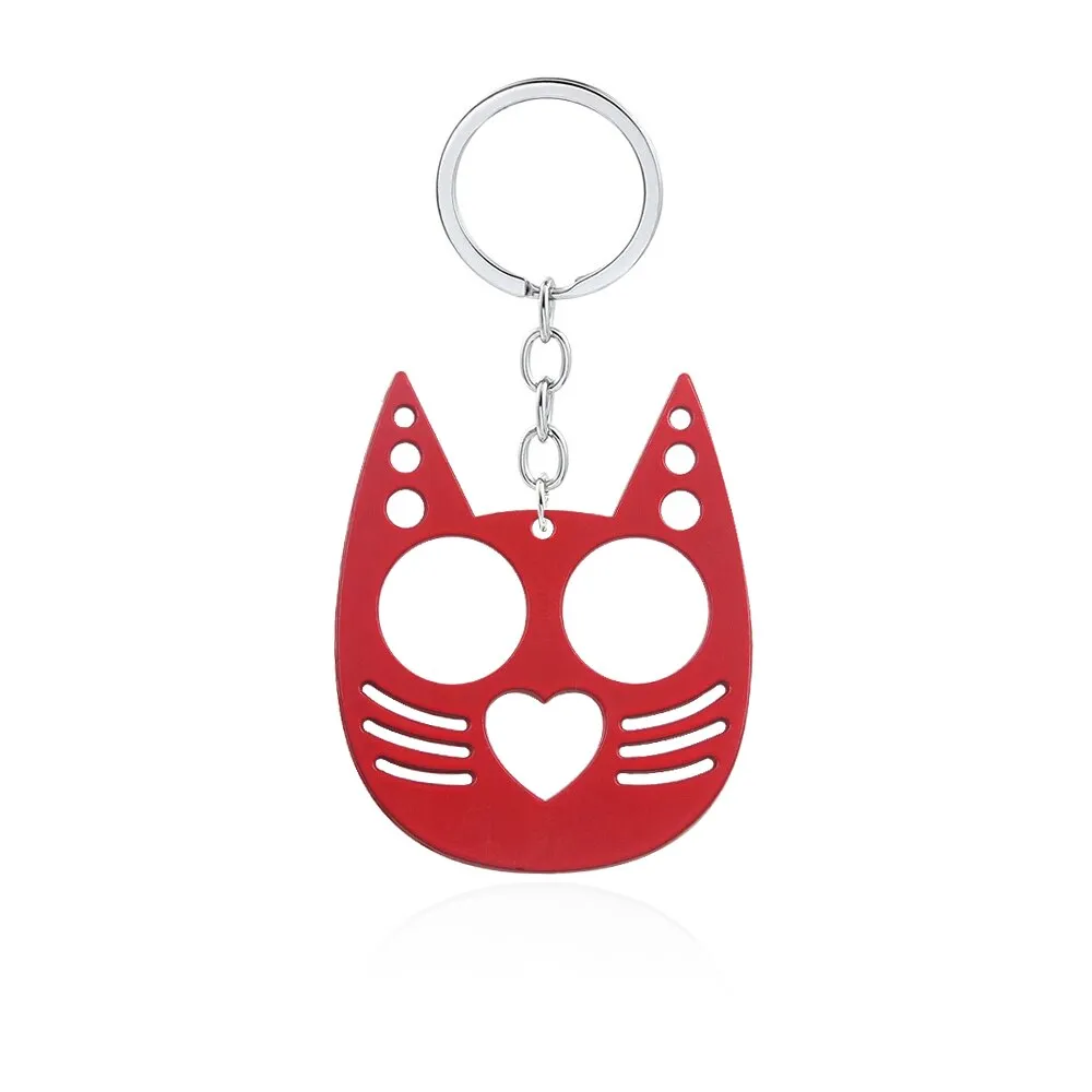 Kitty Cat Ears Self Defense Knuckles Keychain