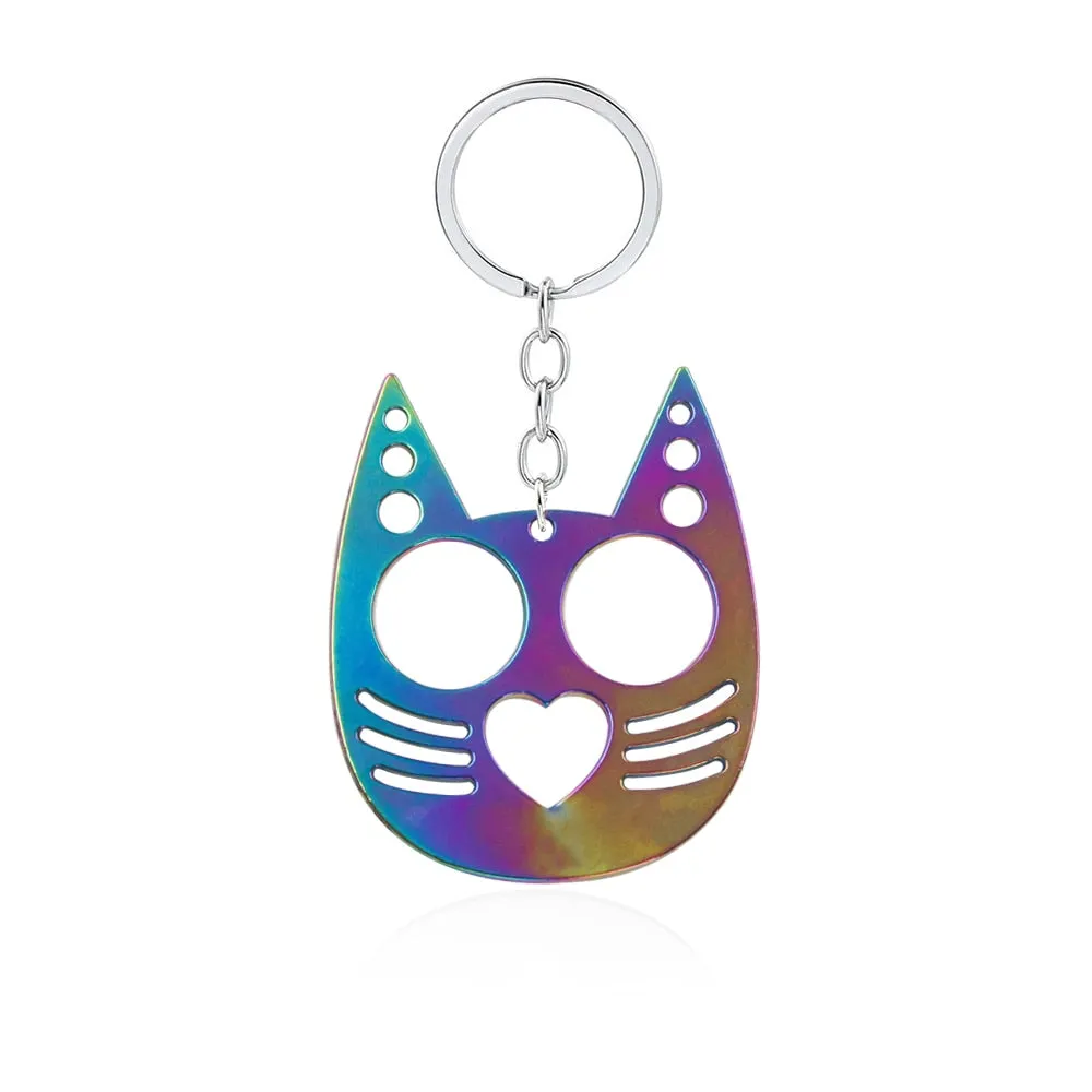 Kitty Cat Ears Self Defense Knuckles Keychain