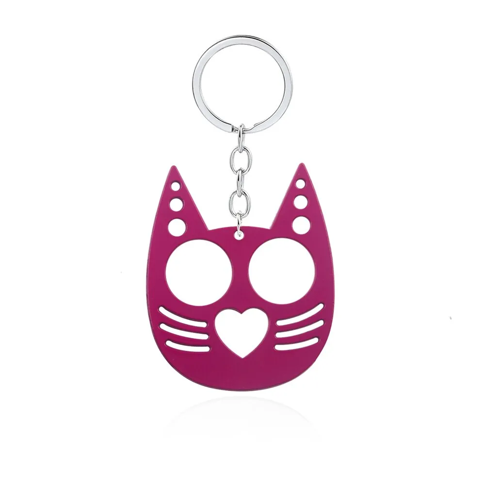 Kitty Cat Ears Self Defense Knuckles Keychain