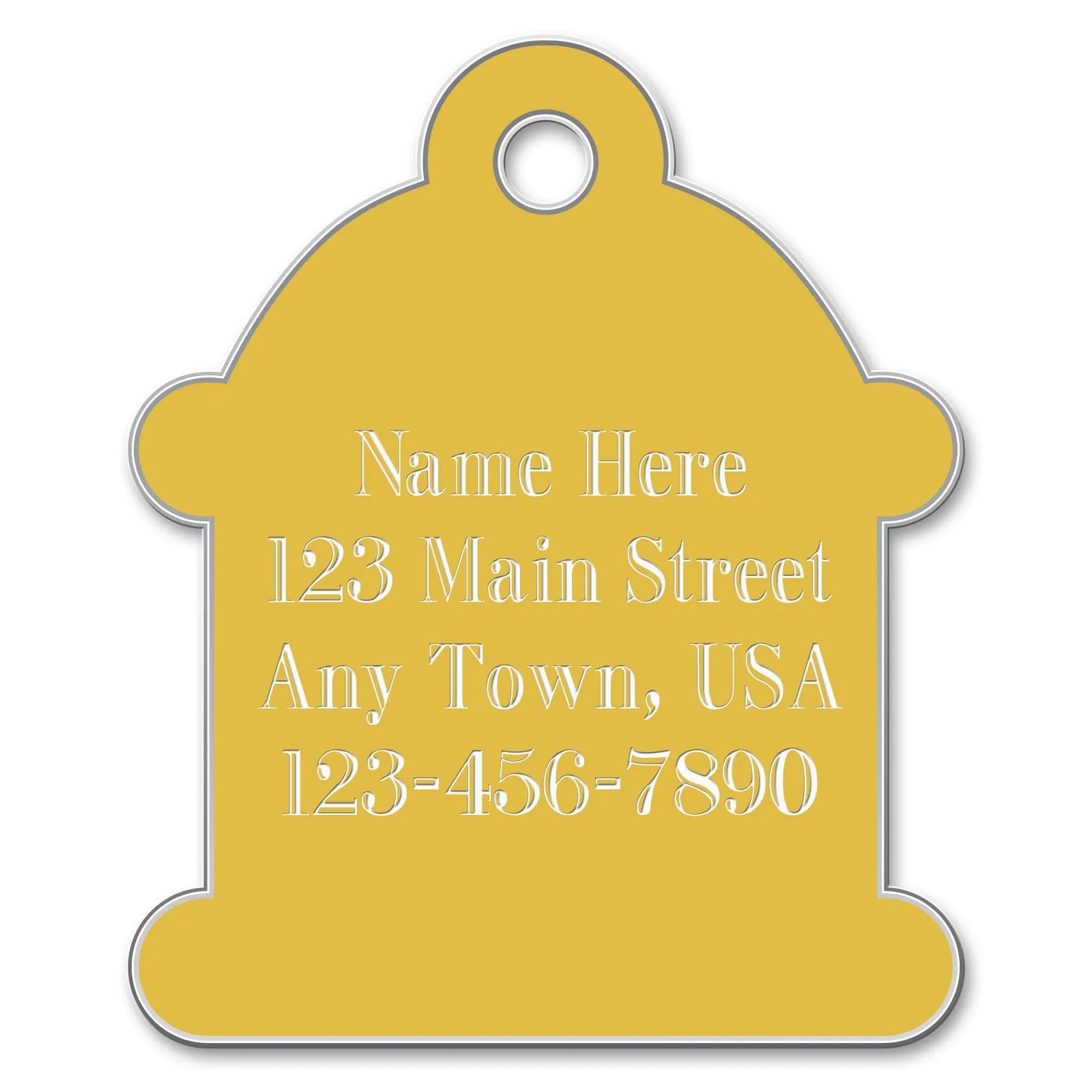 Large Hydrant Shape Dog Tag