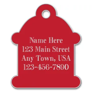 Large Hydrant Shape Dog Tag