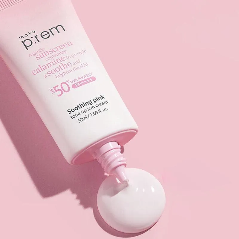 [make p:rem] Soothing Pink Tone Up Sun Cream SPF 50  PA     50ml