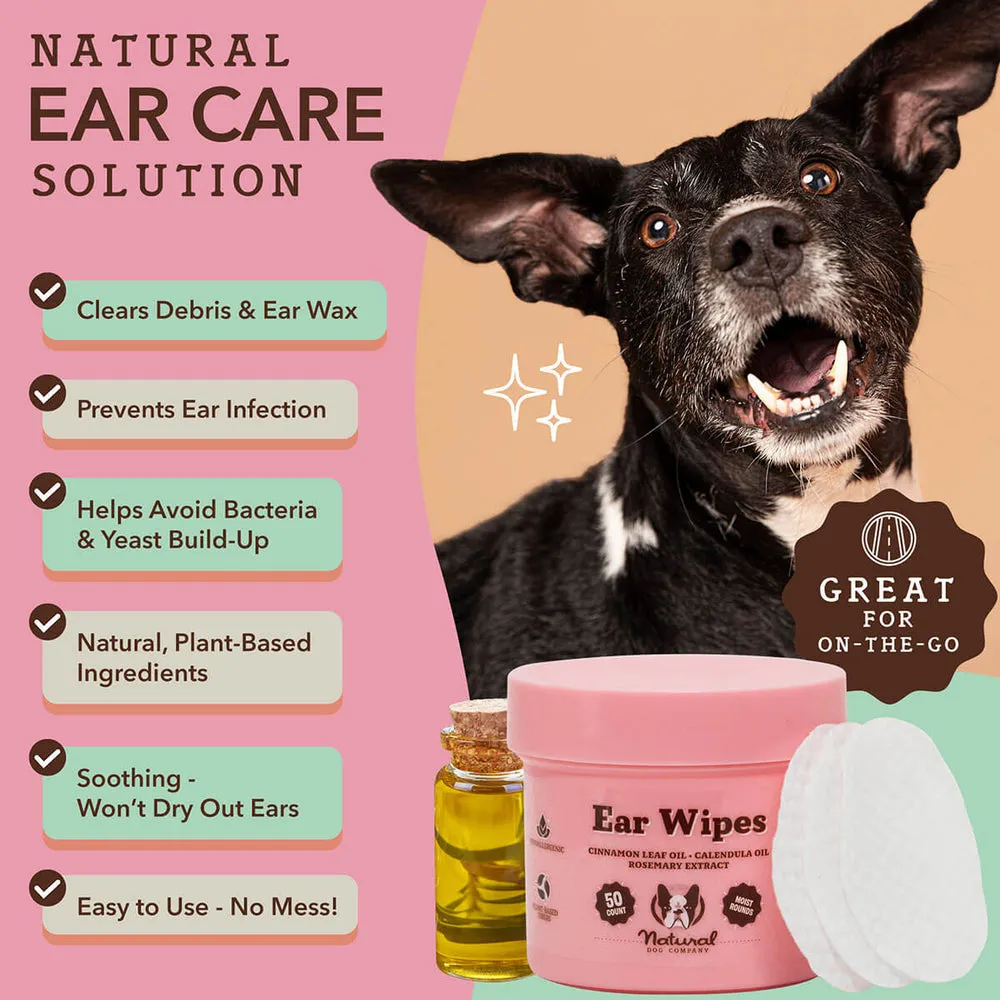 Natural Dog Company Ear Soother Wipes - Wholesale