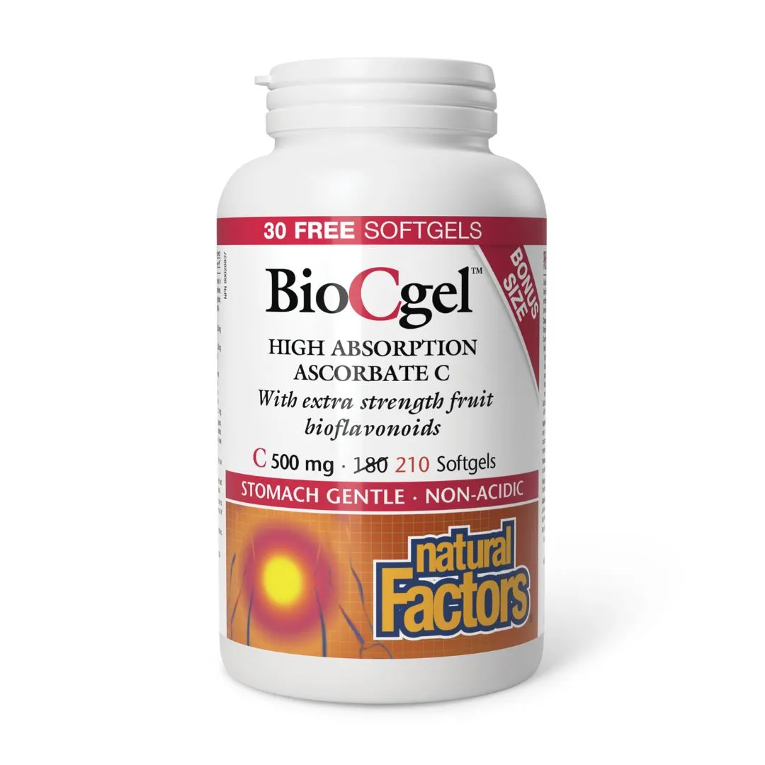 Natural Factors BioCgel (500mg) BONUS (210 SoftGels)