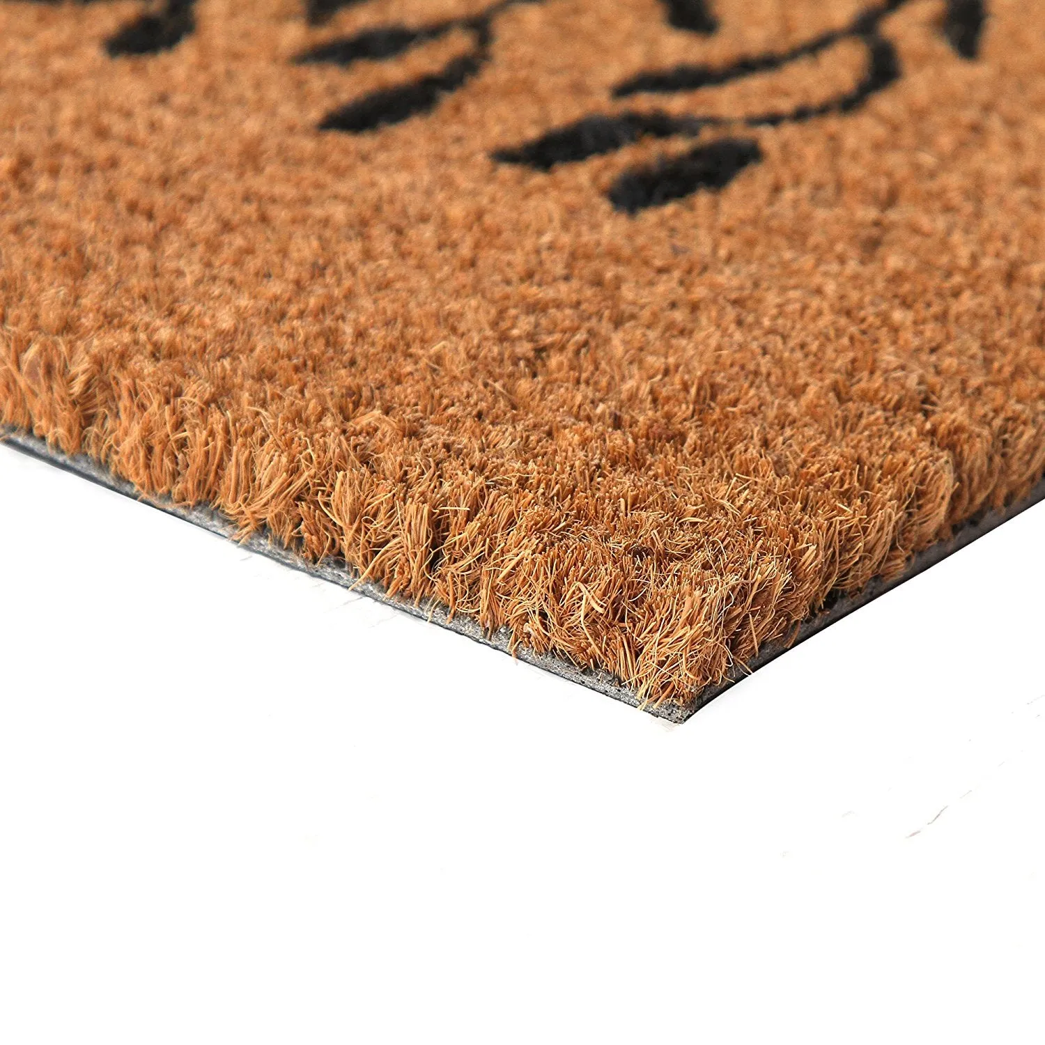 OnlyMat Large Tree-Printed Natural Coir Door Mat with Anti-Slip Backing