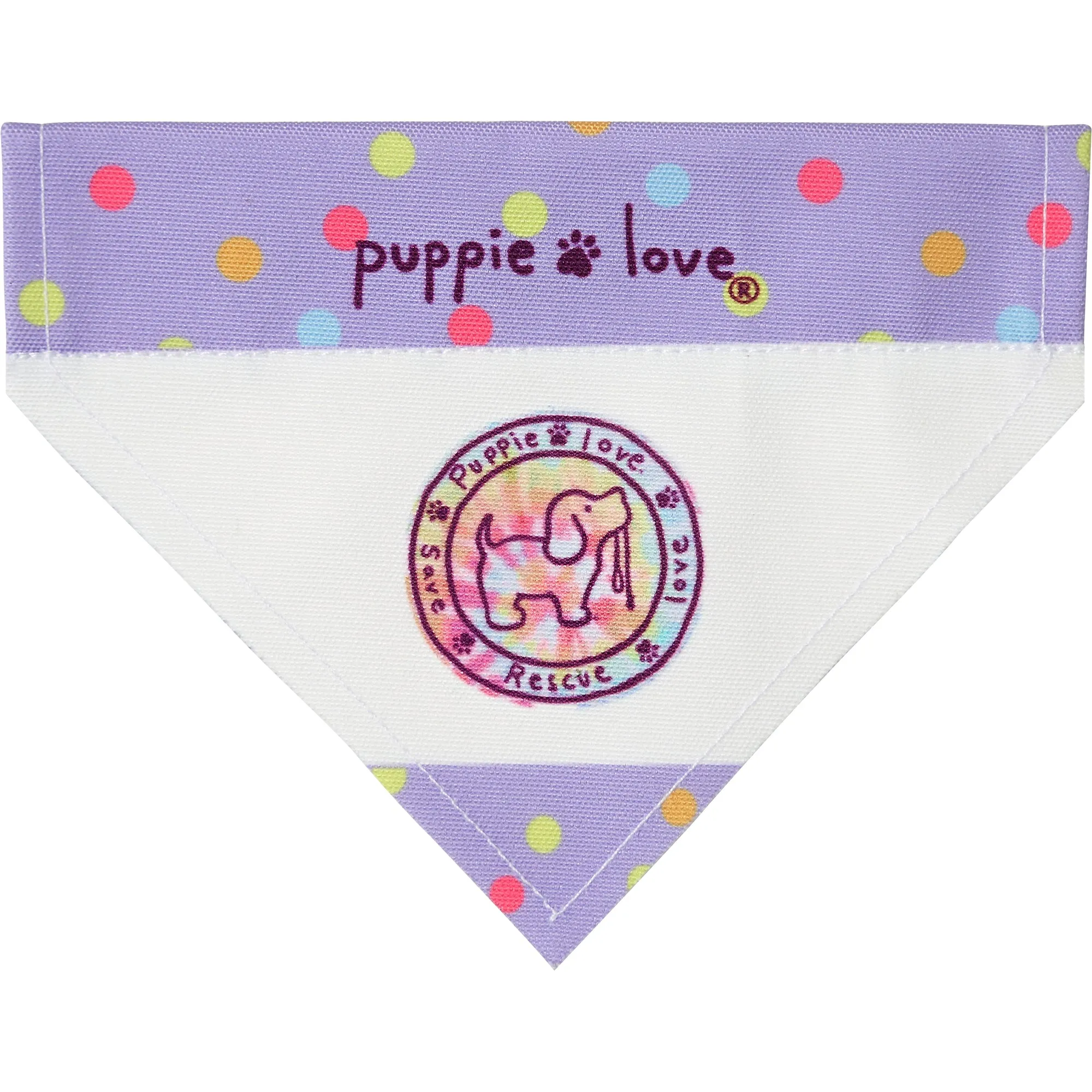 Pink Tie Dye Filled Logo 7" x 5" Canvas Slip on Pet Bandana