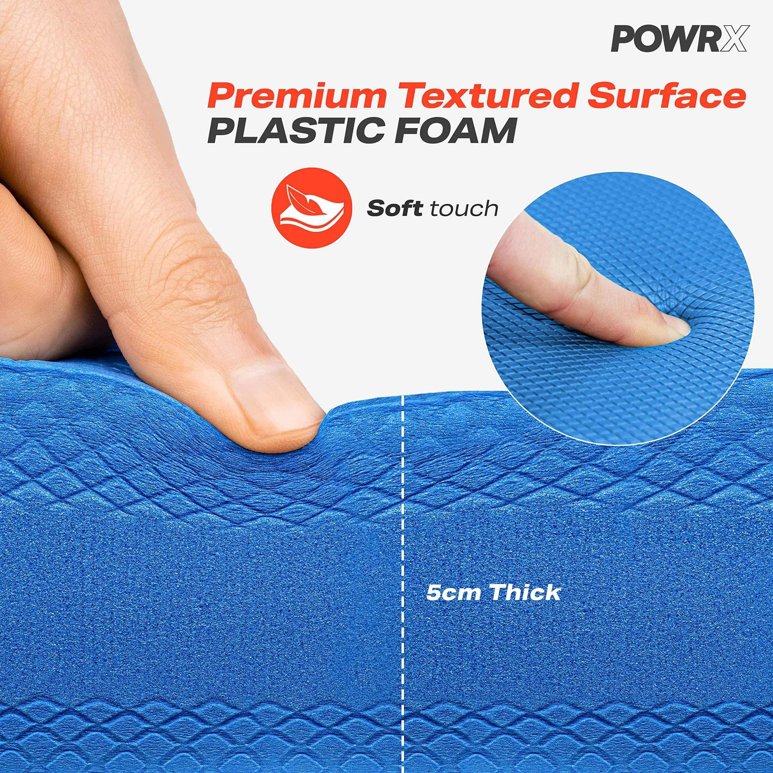 POWRX Foam Balance Pad for Stability Training, Yoga, and Physical Therapy | Non-Slip Foam