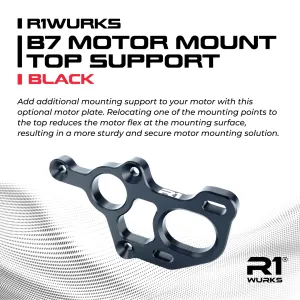 R1WURKS (B7 Series) Motor Mount, Top Support, Black