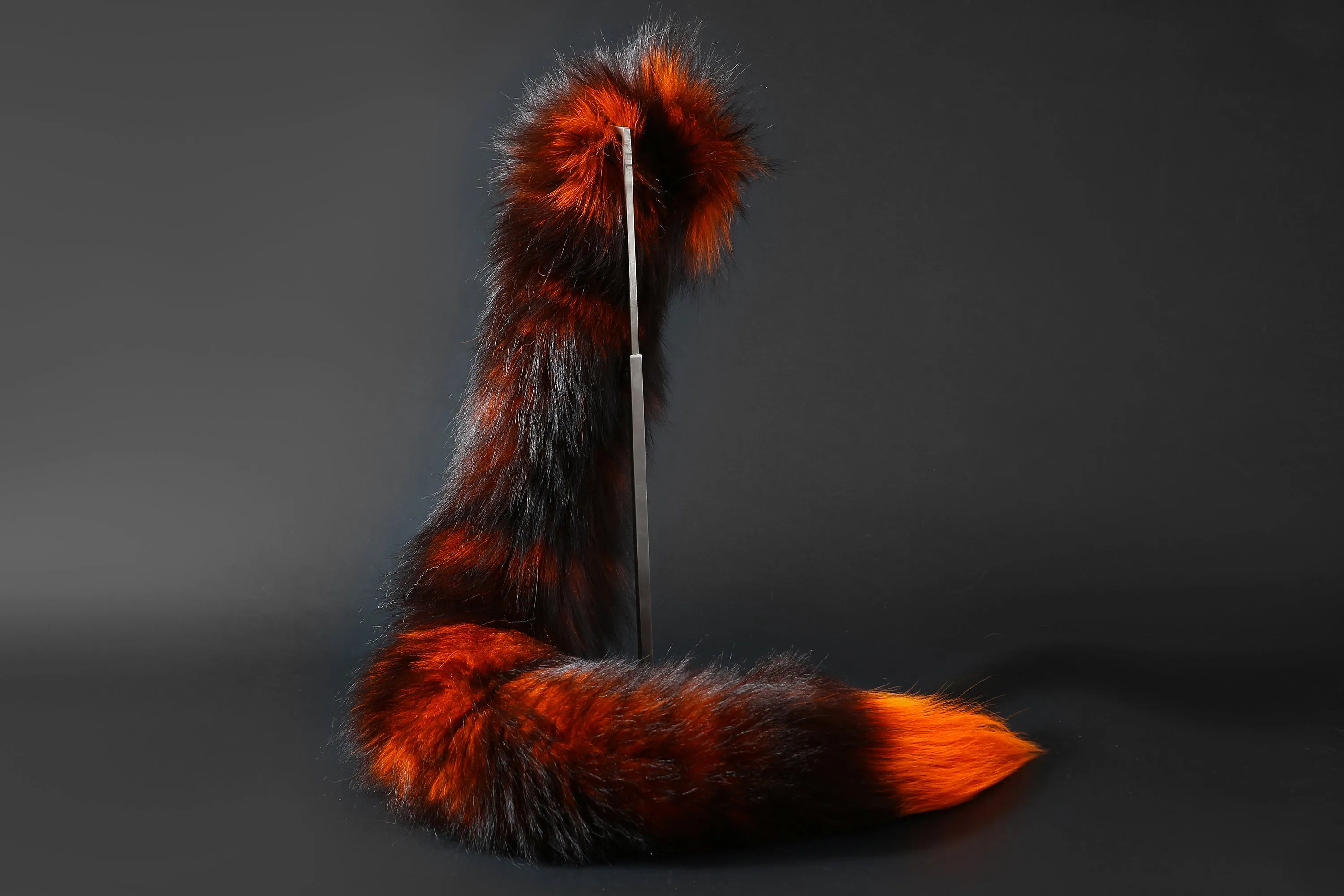 Real fur fox tail and ear