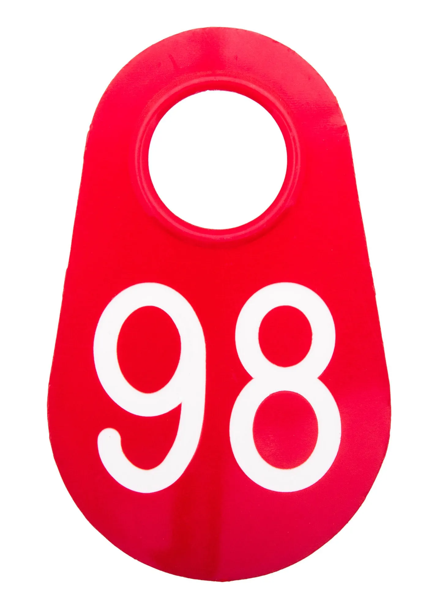 Red Nylon Tags 1-100