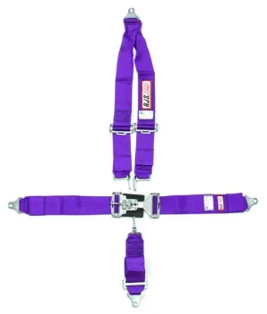 RJS 5-Point Roll Bar Mount Harness System - Purple - 3 Anti-Submarine Belt