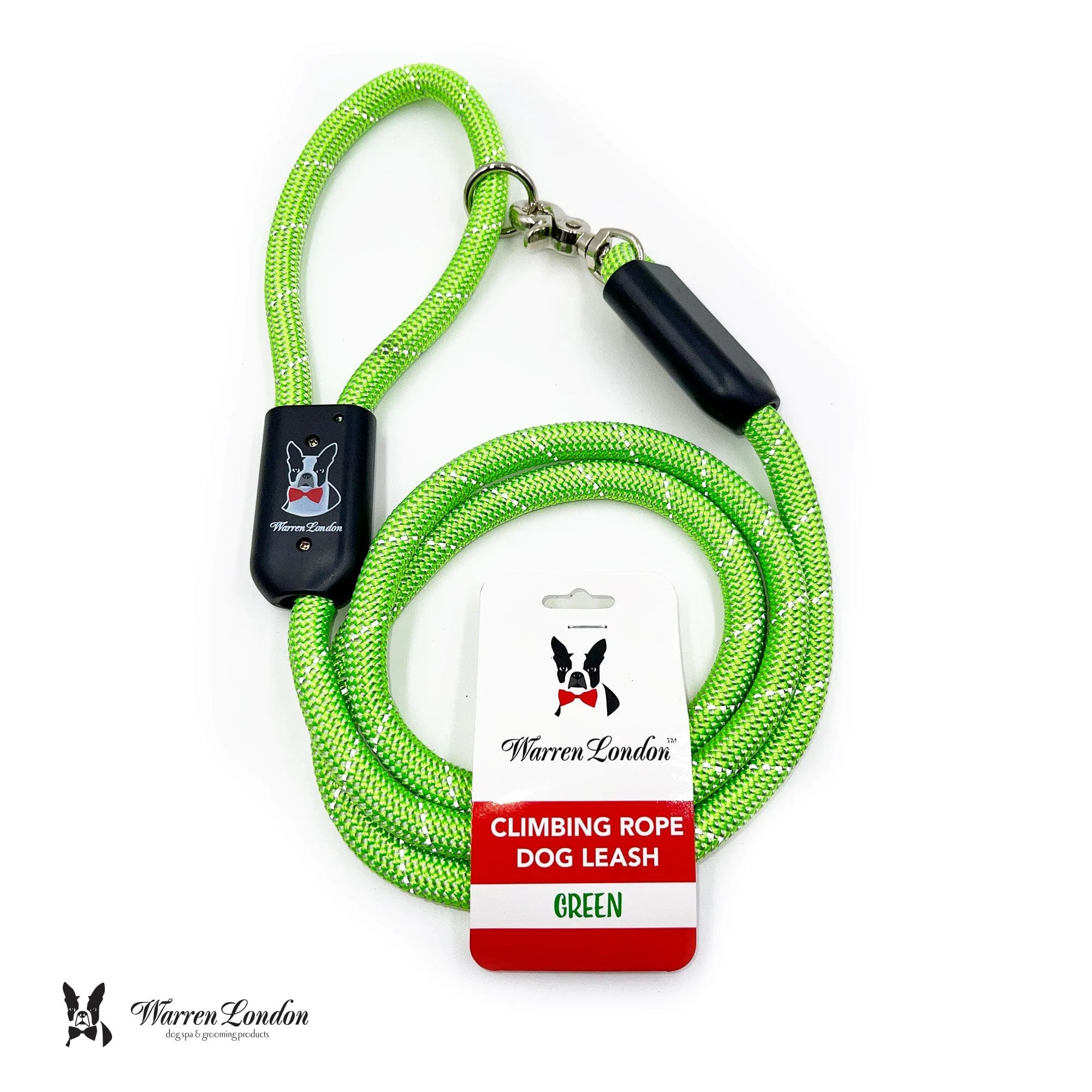 Rope Leash - Green Reflective